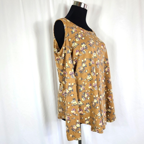 OPEN SHOULDER LONG SLEEVE BLOUSE - Picture 3 of 6